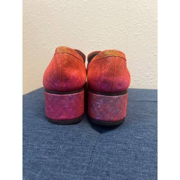 House of Holland Iridescent Rainbow Platform Loafers Women’s Size 6.5 / 37 - Picture 4 of 9
